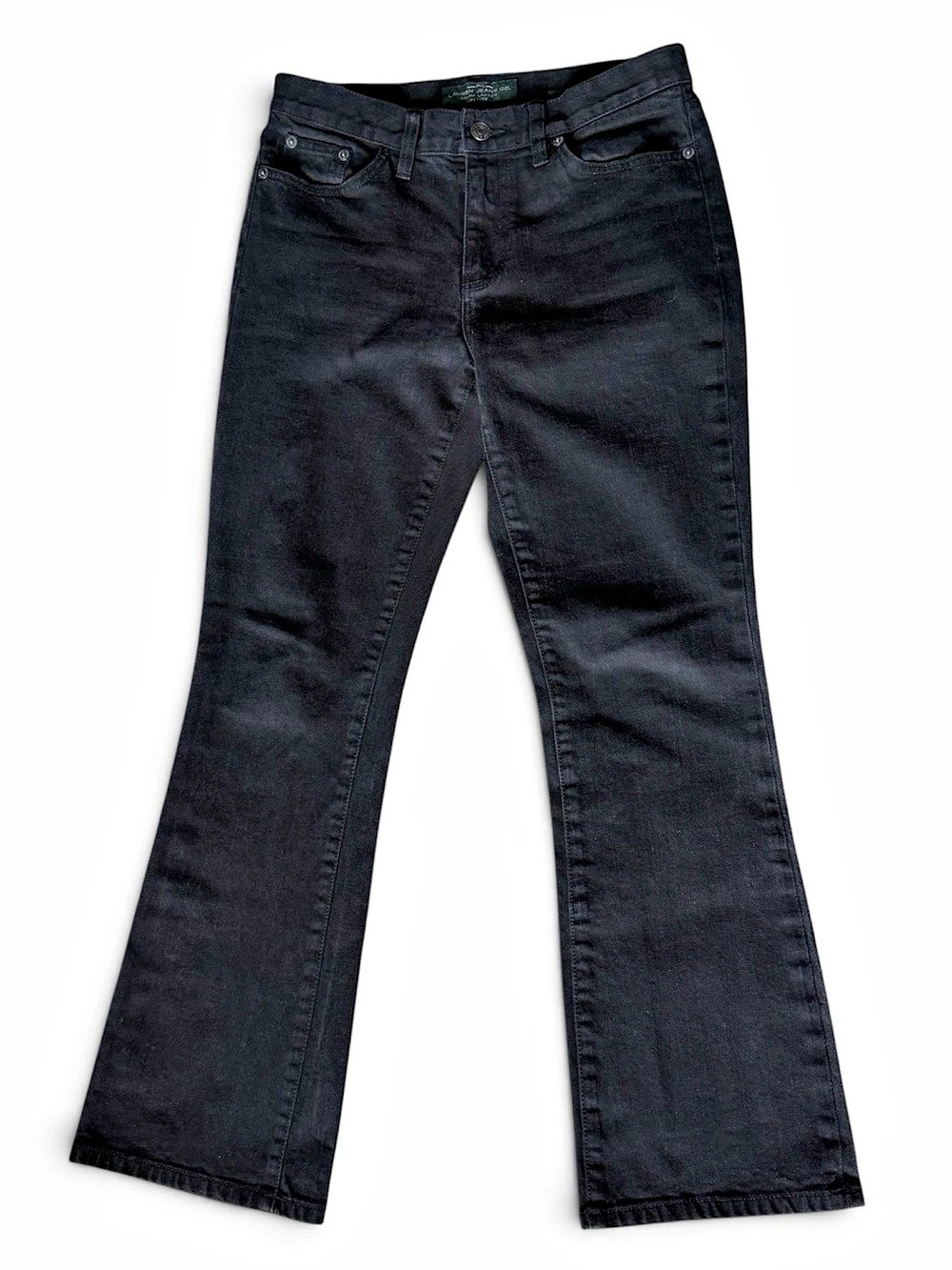 Lauren Jeans Co. Ralph Lauren Petite Boot Cut Jeans in Black Waist 4P